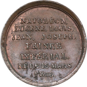 reverse: France. Napoleone Eugenio Luigi Giovanni Giuseppe Bonaparte (1856-1879).. Baptism medal, 1856