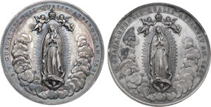 obverse: Lotto di due (2) medaglie 1895 per l incoronazione della Beata Vergine nella Cattedrale di Guadalupe