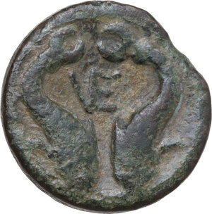 reverse: Northern Apulia, Venusia. AE Biunx, c. 210 BC