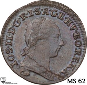 obverse: Austria. Joseph II (1780-1790). 1/4 kreutzer 1782 A, Vienna mint