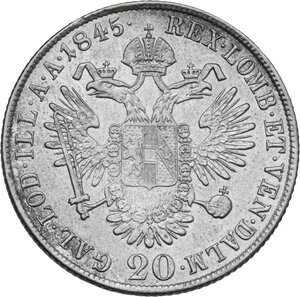 reverse: Austria. Ferdinand I (1835-1848). 20 kreuzer 1845 C, Prag mint