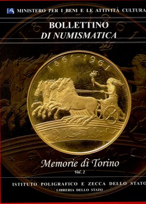 obverse: PENNESTRI  S. -  Memorie di Torino. Medaglie, gettoni e distintivi 1706 - 1970. 2 volumi completo. Roma, 2006. I Vol.  pp. 206, tavole e ill nel testo, vol.II  pp. 137, tavole 80 a colori. ril ed. con cofanetto, ottimo stato. ottima documentazione per studiosi dei settori di medaglistica, gettoni ect. ect.