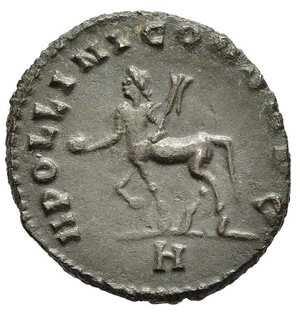 reverse: GALLIENO (253-268). Roma. Antoniniano. 267 circa. AE (3,95 g).D/ GALLIENVS AVG, testa radiata a destra; R/ APOLLINI CONS AVG, centauro a destea, regge globo e timone, in esergo H. RIC V 164. BB.  nr.reg.601/24