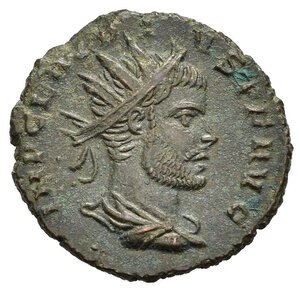 obverse: CLAUDIO II (268-270). Cizico. Antoniniano. MI (3,12 g). D/ IMP CLAVDIVS P F AVG, busto radiato, drappeggiato e corazzato a destra, visto di spalle; R/ VICTORIAE GOTHIC, trofeo con due prigionieri alla base. RIC V.1 251. qSPL. nr.reg.601/24