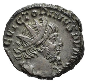 obverse: VITTORINO (268-271). Colonia. Antoniniano. AE (4,69 g). D/ IMP C VICTORINVS P F AVG, busto radiato e corazzato a destra; R/ SALVS AVG, Salus stante, regge un serpente. RIC V.2 122. BB. nr.reg.601/24