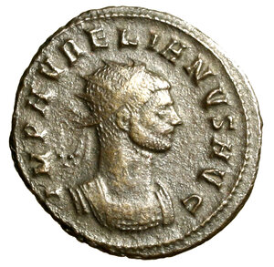 obverse: AURELIANO (270-275) Antoniniano . IMP AVRELIANVS AVG, Busto rad a ds. R/ RESTITVTOR ORBIS.   (g. )    AE   BB