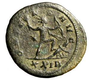 reverse: AURELIANO (270-275) Antoniniano per Roma. IMP AVRELIANVS AVG, Busto rad a ds. R/ ORIENS AVG, Sole verso ds. calpesta un prigioniero. RIC 64     AE    BB