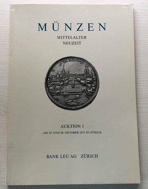 obverse: BANK LEU - Auktion 1. Mittelalter Neuzeit. Zurich 19-20 Oktober 1971. pp. 63, lotti 910, tavv. XXXXVIII, in b/n.    Raro