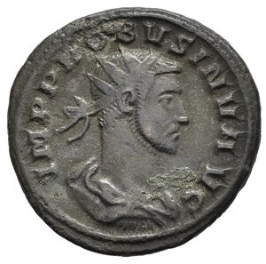 obverse: PROBO (276-282). Siscia. Antoniniano riformato. AE (5,04 g). D/ IMP PROBVS INV AVG, busto radiato, drappeggiato e corazzato a destra, visto di spalle; R/ SPES AVG N, Spes stante, regge ramoscello; in esergo XXI. RIC V 790. BB. RARO. nr.reg.601/24