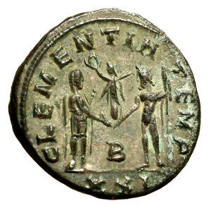 reverse: NUMERIANO (283-284) Antoniniano per Cizico. IMP R/ CLEMENTIA TEMP.; G en el campo, XXI en el exergo. RIC-463   AE   BB