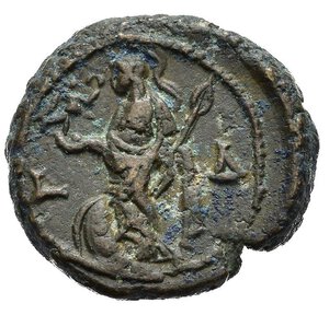 reverse: DIOCLEZIANO (284-305). Alessandria. Tetradracma. 287-288 circa. AE (9,40 g). D/ A K Γ OVA ΔIOKΛHTI[ANOC CЄB, busto laureato, drappeggiato e corazzato a destra; R/ Atena stante regge Nike e lancia, ai lati L e Δ. Emmett 4029. qSPL nr.reg.601/24