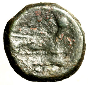 reverse: ANONIME (215-212 a.C.) Triente (24 mm, g. 12.49) Testa elmata di Minerva a ds.; R/ Prora di nave a ds. Cr. 41/7b; Syd. 105.    AE    BB