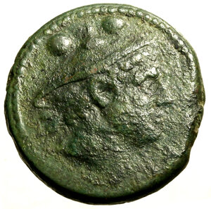 obverse: ANONIME (215-212 a.C) Sestante. Testa di Mercurio a ds. con petaso R/ Prora di nave a ds. Cr. 41/9; Syd. 107. (g. 13)    AE     +BB