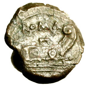 reverse: ANONIME (215-212 a.C) Sestante. Testa di Mercurio a ds. con petaso R/ Prora di nave a ds. Cr. 41/9; Syd. 107. (g. 2,19)    AE     +BB