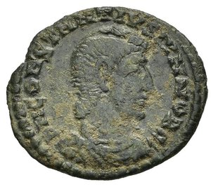 obverse: COSTANZO GALLO, Cesare (351-354). Siscia. Maiorina ridotta. AE (1,93 g). D/ D N CONSTANTIVS IVN NOB CAES, busyo diadmato, drappeggiato e corazzato a destra; R/ FEL TEMP REPARATIO, l imperatore in abiti militari trafigge un cavaliere disarcionato; in esergo ASIS. RIC VIII 351. BB. nr.reg.601/24