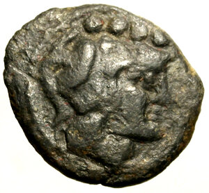 obverse: ANONIME (dopo 211 a.C.) Triente (21 mm, g. 5.19) Testa di Minerva elmata a ds.; R/ Prora di nave a ds. Cr. 56/4.    AE    +BB