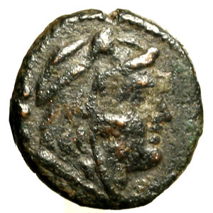 obverse: ANONIME (91 a.C.) Quadrante (15 mm, g. 3.07) Testa di Ercole a ds. coperta da leontè; R/ Prora di nave a ds. Cr. 339/4a.    AE    +BB