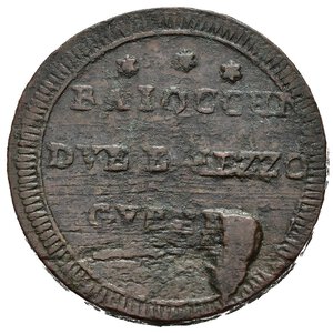 obverse: GUBBIO. STATO PONTIFICIO. Pio VI (1775-1799). Sampietrino da 2,5 baiocchi. Cu (15,81 g). MIR 2943/2645. BB