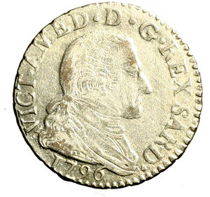 obverse: TORINO. Vittorio Amedeo III (1773-1798) 10 soldi 1796. Busto a ds. R/ Stemma coronato. MIR 992c; Mont. 378     MI   (g. 3,03)  +SPL