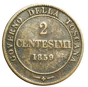 reverse: SAVOIA - Vittorio Emanuele II Re eletto (1859-1861) 2 Centesimi 1859 BI Pag. 446; Mont. 124.    CU    BB