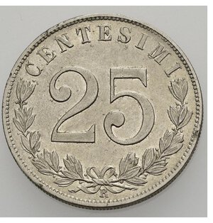 reverse: Regno d Italia. Vittorio Emanuele III (1900-1943). 25 centesimi 1903 