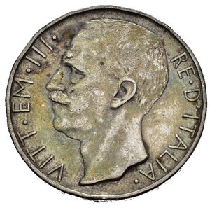 obverse: Regno d Italia. Vittorio Emanuele III (1900-1943). 10 lire 1928 due rosette **. Ag. Gig. 57a. RR. Colpetti al bordo. MB-BB