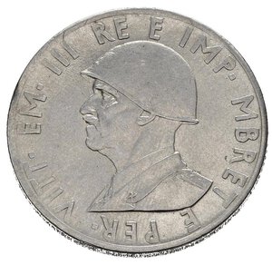 obverse: Regno d Italia. Vittorio Emanuele III (1900-1943). ALBANIA. 0,50 lek 1939 XVIII. Magnetica. Gig. 9a. NC. SPL