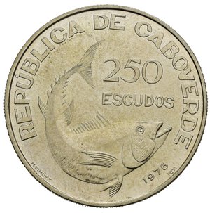 obverse: CAPOVERDE. 250 E scudos 1976. Ag. FDC