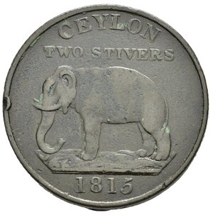 reverse: CEYLON. Giorgio III. 2 Stivers 1815. Cu. MB