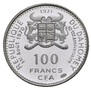 obverse: DAHOMEY. 100 Francs 1971 