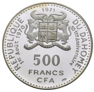 obverse: DAHOMEY. 500 Francs 1971 