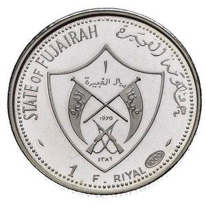 obverse: EMIRATI ARABI. FUJAIRAH. Mohammed bin Hamad Al Sharqi (1952-1974). 1 Riyal  AH 1389/1970 