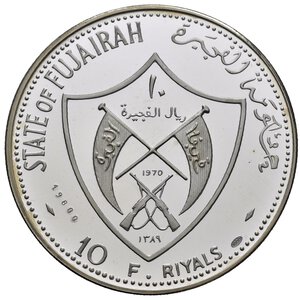 obverse: EMIRATI ARABI. FUJAIRAH. Mohammed bin Hamad Al Sharqi (1952-1974). 10 Riyals  AH 1389/1970 