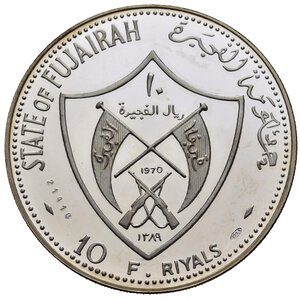 obverse: EMIRATI ARABI. FUJAIRAH. Mohammed bin Hamad Al Sharqi (1952-1974). 10 Riyals  AH 1389/1970 