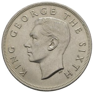 obverse: NUOVA ZELANDA. Giorgio VI. Crown 1949. Ag. qFDC