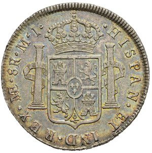 reverse: PERU. Lima. Carlo III (1759-1788). 8 Reales 1781. Ag. In alta conservazione, patinata e al R/ fondi lucenti. SPL-FDC