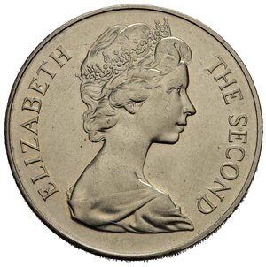 obverse: SAINT HELENA. Elisabetta II. 25 Pence 1973. Ni. qFDC 