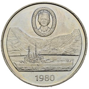 reverse: SAINT HELENA. Elisabetta II. 25 Pence 1980. Ni. qFDC 