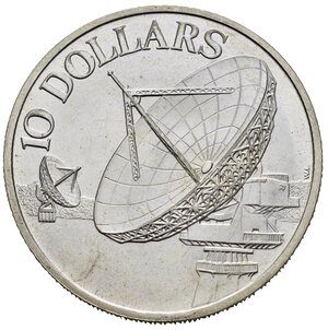 reverse: SINGAPORE. 10 Dollari 1979. Ag. qFDC