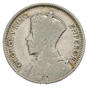 obverse: SOUTHERN RHODESIA. Giorgio V. 6 Pence 1934. Ag. BB