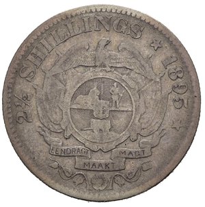 reverse: SUDAFRICA. 2,5 shillings 1895. Ag. KM#7. MB