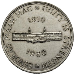 reverse: SUDAFRICA. Elisabetta II. 5 shillings 1960. Ag 0.500. KM#55. SPL