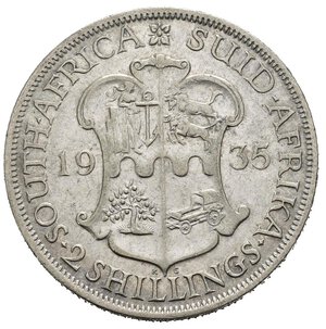 reverse: SUDAFRICA. Giorgio V. 2 shillings 1935. Ag. KM#22. BB