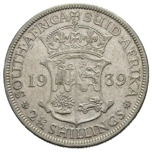 reverse: SUDAFRICA. Giorgio VI. 2,5 Shillings 1939. Ag. KM#30. BB+