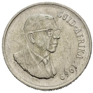 obverse: SUDAFRICA. 1 Rand 1969. Ag. SPL