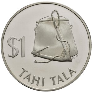 reverse: TOKELAU. Elisabetta II. 1 dollaro 1979. Ag. proof