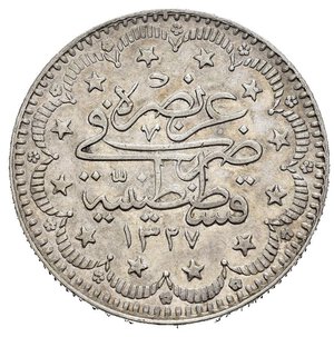 obverse: TURCHIA. Muhammad V AH 1327-1336 (1909-1918). 2 Kurush 1327/1. Ag (6,02 g). KM#750. SPL