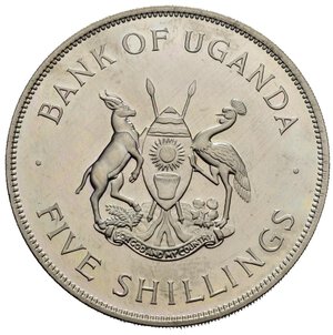 obverse: UGANDA. 5 Shillings 1968. Ag. Proof