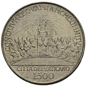 reverse: VATICANO. Giovanni XXIII. 500 lire 1962 Concilio Ecumenico Vaticano II. Ag. FDC