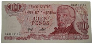 obverse: ARGENTINA. 100 Pesos. FDS